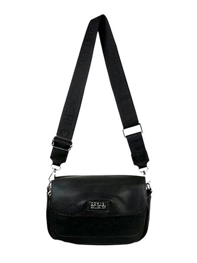 Crossbody bag with flap negro