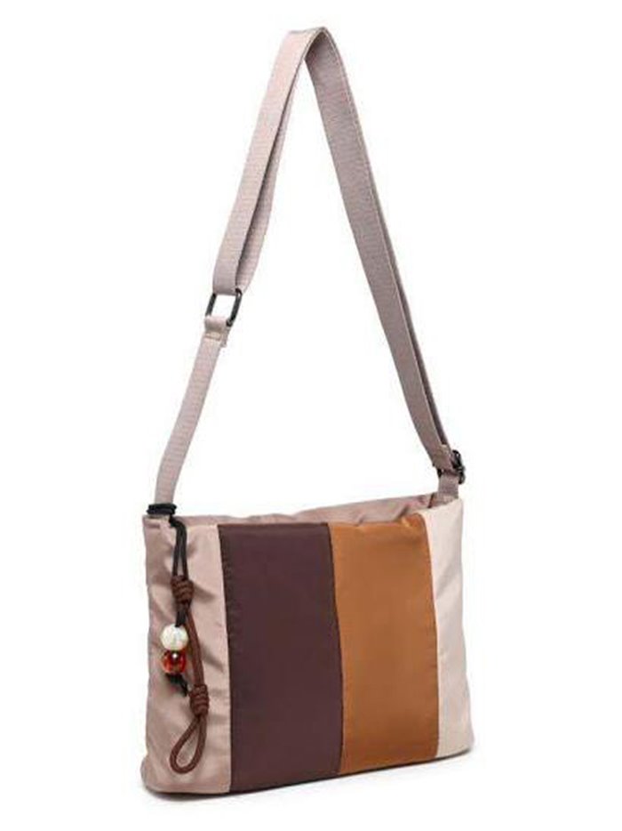 Nylon contrast crossbody bag