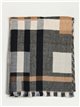 Reversible check scarf negro