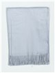 Soft-touch scarf with fringing azul-claro