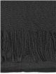 Soft-touch scarf with fringing negro