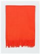 Soft-touch scarf with fringing naranja