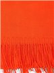 Soft-touch scarf with fringing naranja