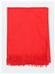 Soft-touch scarf with fringing rojo