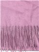 Soft-touch scarf with fringing lila