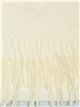 Soft-touch scarf with fringing blanco