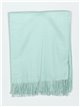 Soft-touch scarf with fringing verde-agua