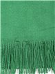 Soft-touch scarf with fringing verde-hierba