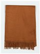 Soft-touch scarf with fringing marron