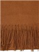 Soft-touch scarf with fringing marron