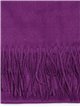 Soft-touch scarf with fringing morado