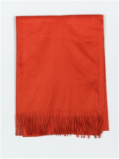 Soft-touch scarf with fringing teja