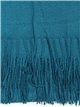 Soft-touch scarf with fringing teal