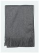 Soft-touch scarf with fringing gris-oscuro