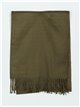 Soft-touch scarf with fringing verde-militar