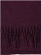 Soft-touch scarf with fringing berenjena