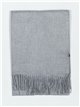 Soft-touch scarf with fringing gris-claro