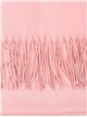 Soft-touch scarf with fringing rosa