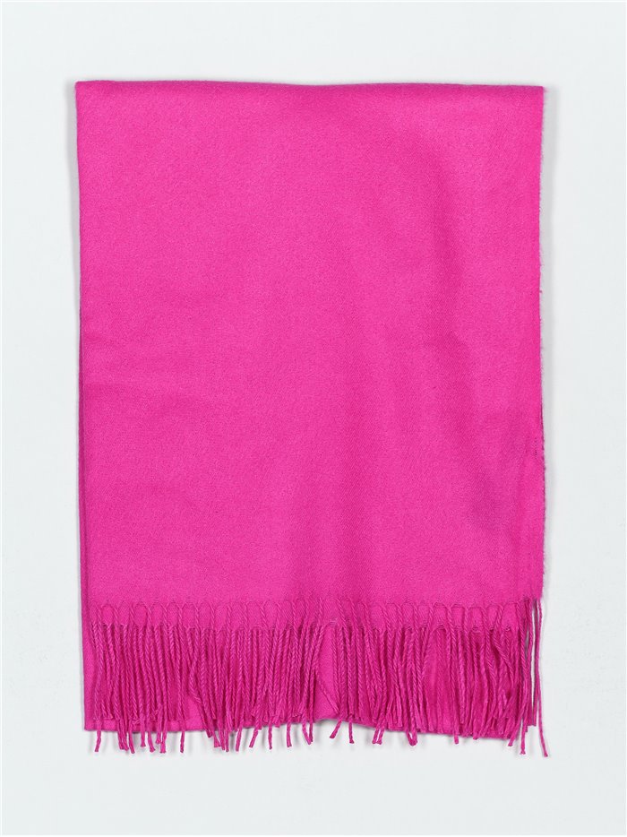 Soft-touch scarf with fringing buganvilla