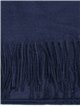 Soft-touch scarf with fringing marino