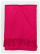 Soft-touch scarf with fringing fucsia