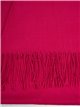 Soft-touch scarf with fringing fucsia