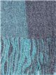 Check scarf with fringing teal