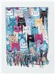 Cats scarf with fringing teal