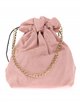 Suede effect bucket bag rosa-palo-oscuro