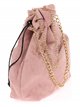 Suede effect bucket bag rosa-palo-oscuro