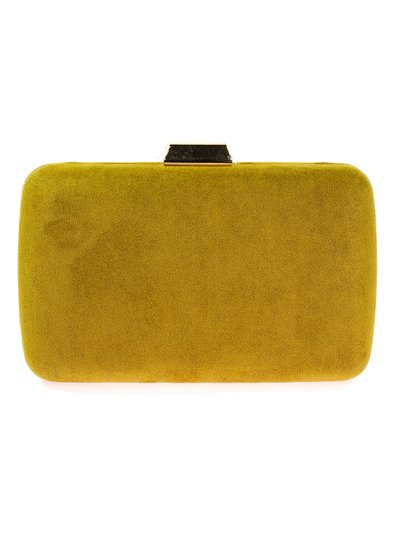 Suede effect clutch oliva