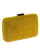 Suede effect clutch oliva