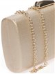 Shiny fabric clutch oro-claro