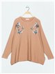 Plus size sweater with butterflies