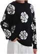 Floral sweater with sequins