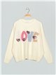 Oversized teddy LOVE sweater