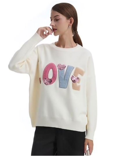 Oversized teddy LOVE sweater