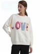 Oversized teddy LOVE sweater