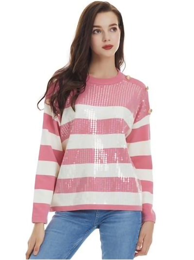 Striped sweater with sequins