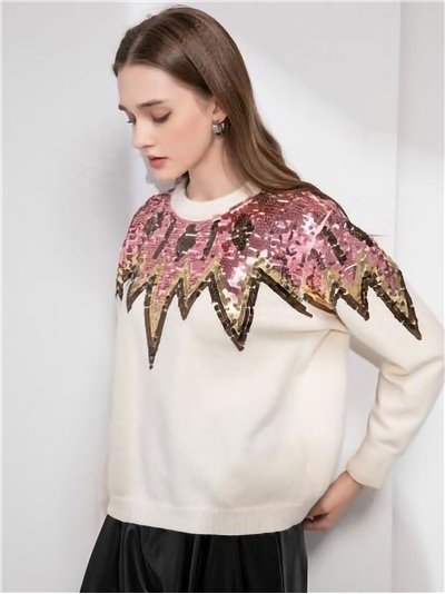 Sweater with sequins