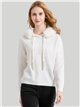 Hooded knit sweatshirts with faux fur