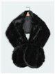 Faux fur stole negro