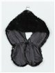 Faux fur stole negro