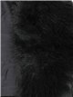 Faux fur stole negro