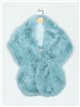 Faux fur stole azul-agua