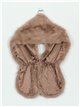 Faux fur stole taupe