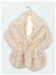 Faux fur stole beis