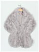 Faux fur stole gris