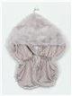 Faux fur stole gris