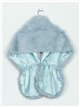 Faux fur stole azul-agua